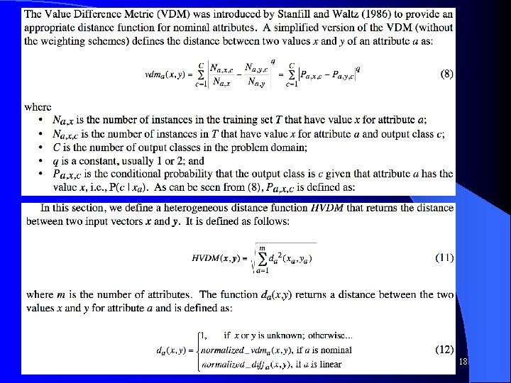 CS 478 - Instance Based Learning 18 