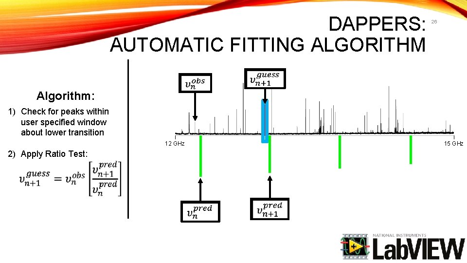 DAPPERS: AUTOMATIC FITTING ALGORITHM 26 Algorithm: 1) Check for peaks within user specified window