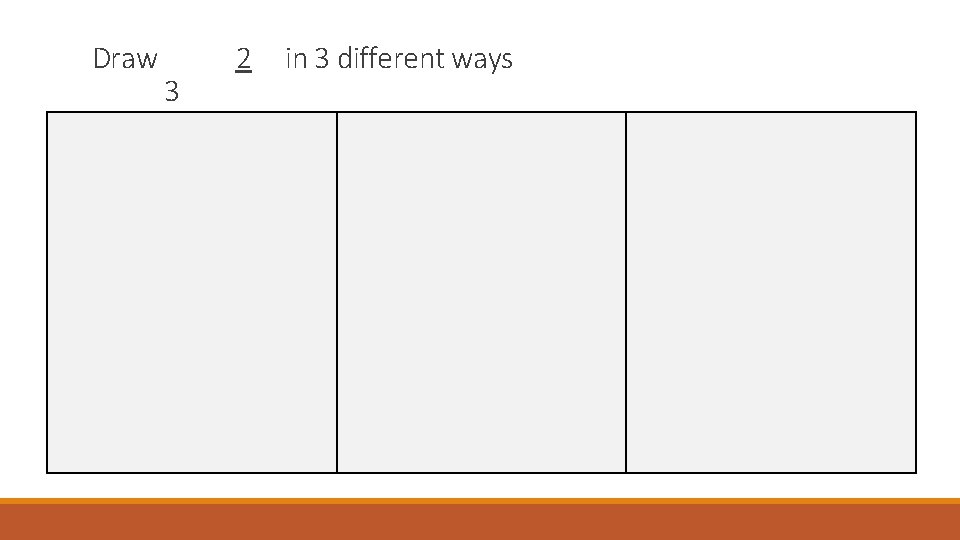 Draw 3 2 in 3 different ways Draw 3 2 in 3 different ways