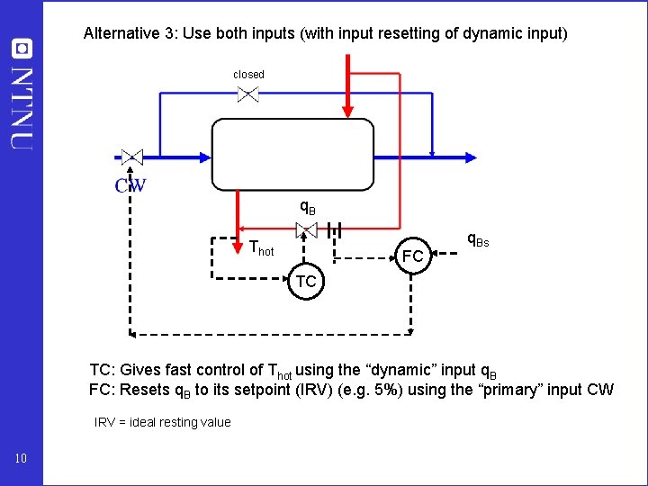 Alternative 3: Use both inputs (with input resetting of dynamic input) closed q. B