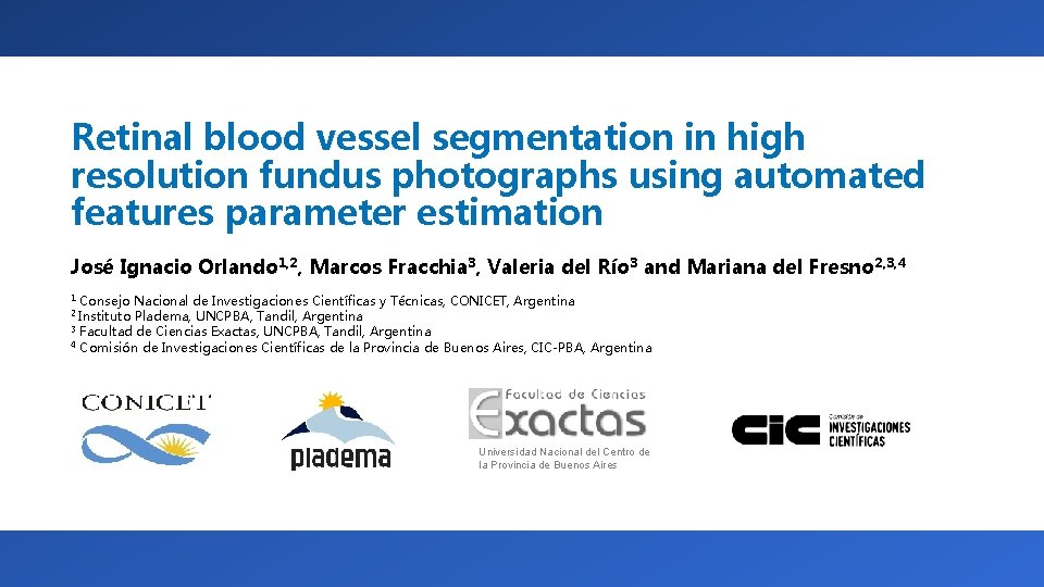 Retinal blood vessel segmentation in high resolution fundus photographs using automated features parameter estimation