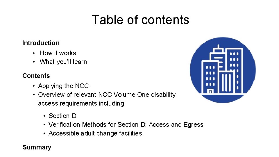 Table of contents Introduction • How it works • What you’ll learn. Contents •