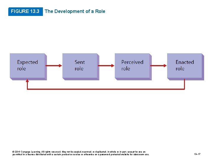 FIGURE 13. 3 The Development of a Role © 2014 Cengage Learning. All rights