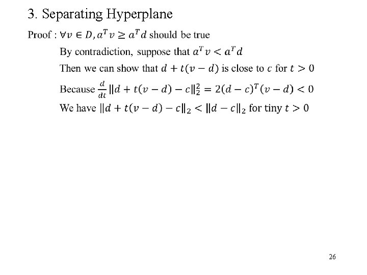 3. Separating Hyperplane 26 