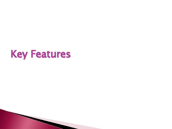 Key Features 