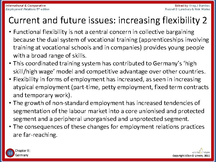 International & Comparative Employment Relations 5 th edition Edited by Greg J Bamber, Russell