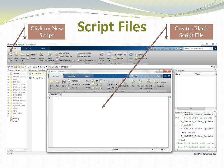Click on New Script Files Creates Blank Script File Click on New Script Files Creates Blank Script File