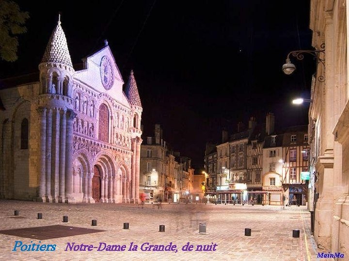 Poitiers Notre-Dame la Grande, de nuit 