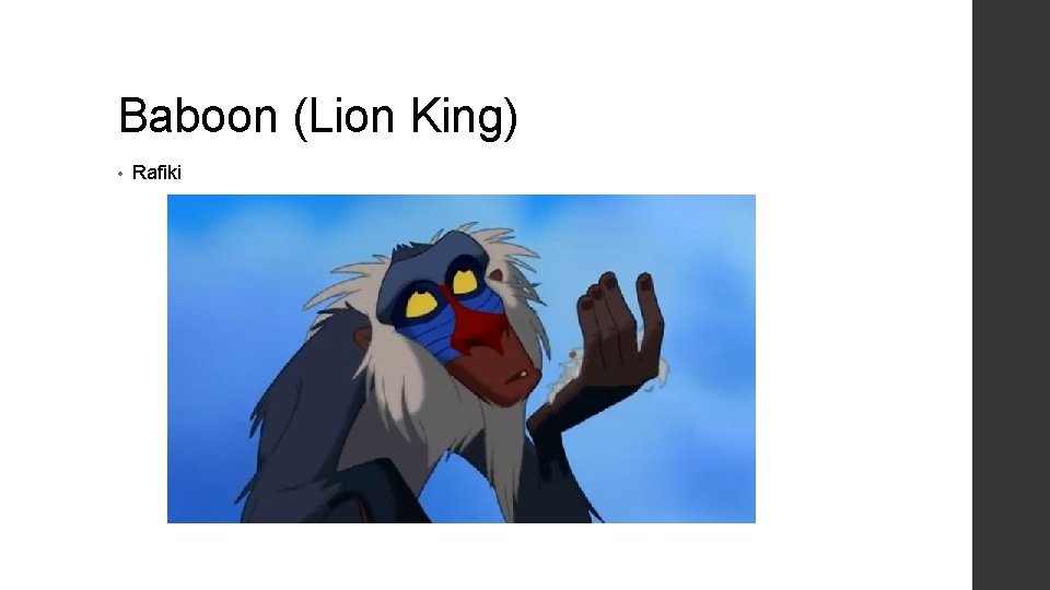 Baboon (Lion King) • Rafiki 