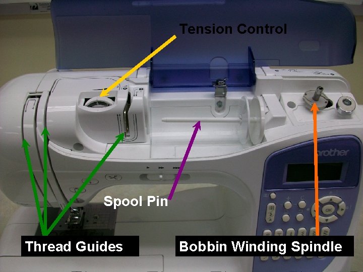 Tension Control Spool Pin Thread Guides Bobbin Winding Spindle Tension Control Spool Pin Thread Guides Bobbin Winding Spindle