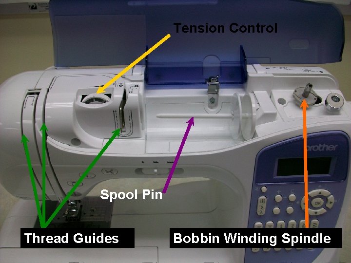 Tension Control Spool Pin Thread Guides Bobbin Winding Spindle 