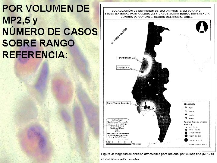 POR VOLUMEN DE MP 2, 5 y NÚMERO DE CASOS SOBRE RANGO REFERENCIA: 