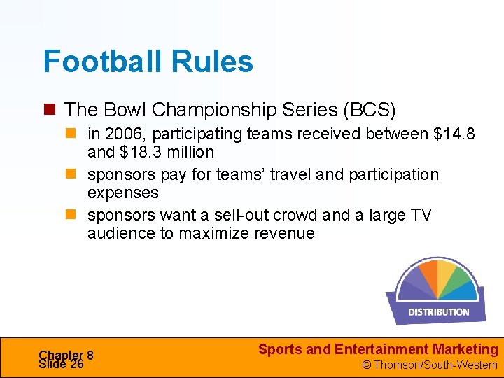 Football Rules The Bowl Championship Series (BCS) in 2006, participating teams received between $14.