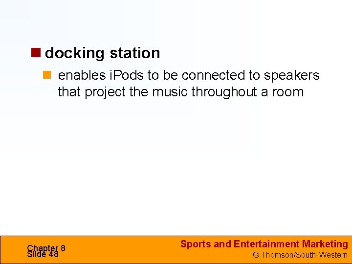  docking station enables i. Pods to be connected to speakers that project the
