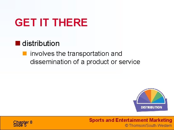 GET IT THERE distribution involves the transportation and dissemination of a product or service