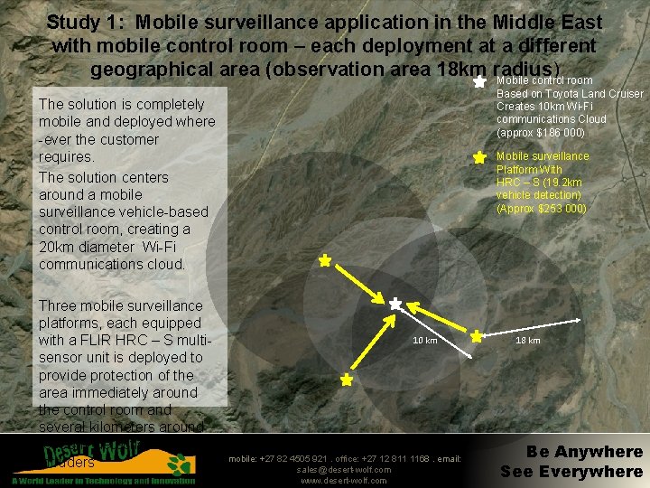 Study 1: Mobile surveillance application in the Middle East with mobile control room –