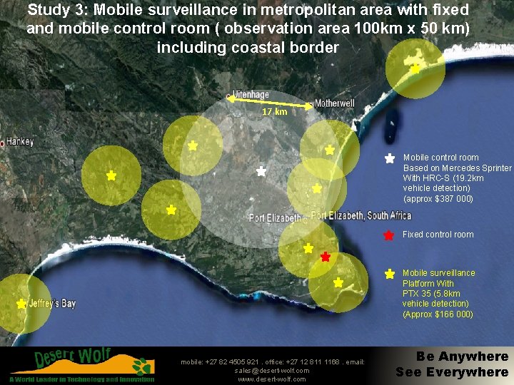 Study 3: Mobile surveillance in metropolitan area with fixed and mobile control room (