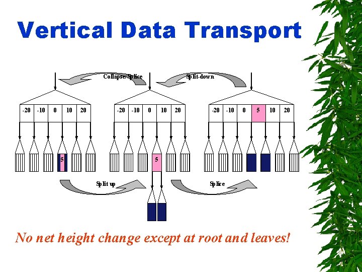 Vertical Data Transport Split-down Collapse/Splice -20 -10 0 10 -20 20 -10 0 10