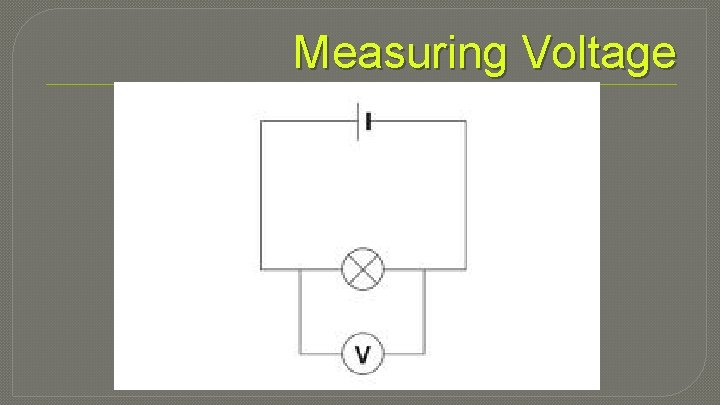 Measuring Voltage 