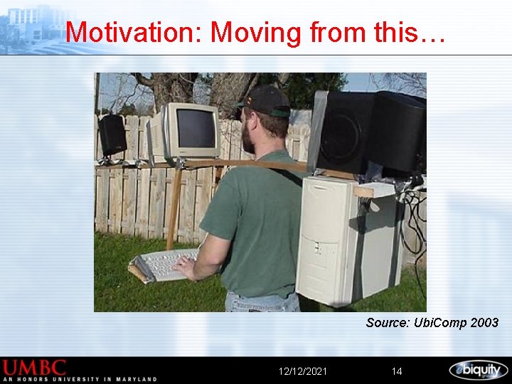 Motivation: Moving from this… Source: Ubi. Comp 2003 12/12/2021 14 