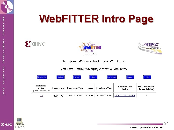 Web. FITTER Intro Page 57 Demo Breaking the Cost Barrier 