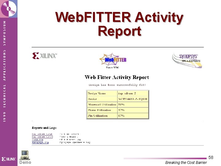Web. FITTER Activity Report 58 Demo Breaking the Cost Barrier 