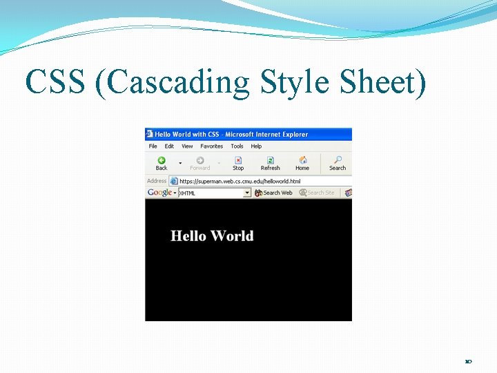 CSS (Cascading Style Sheet) 10 