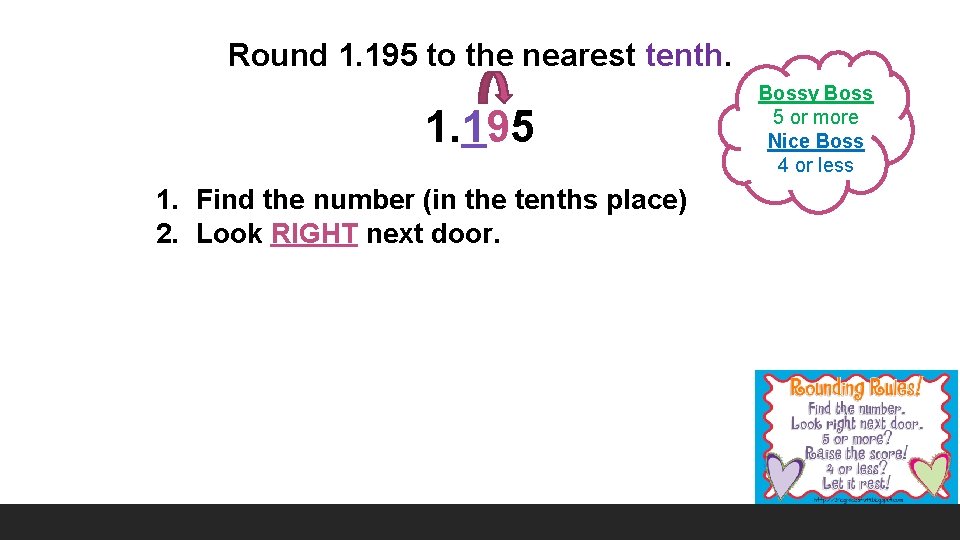 Round 1. 195 to the nearest tenth. 1. 195 1. Find the number (in