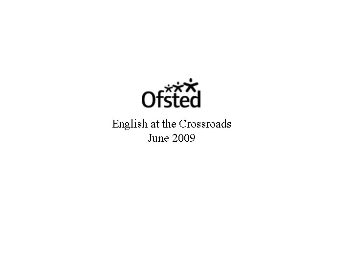 English at the Crossroads June 2009 