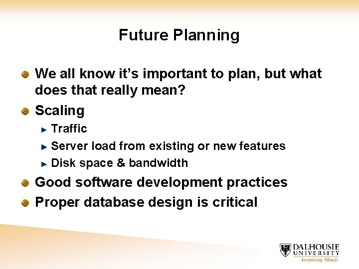 Future Planning We all know it’s important to plan, but what does that really