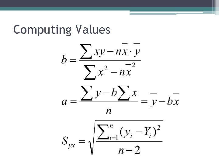 Computing Values 