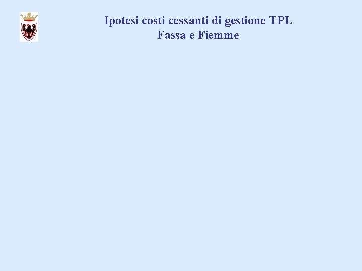 Ipotesi costi cessanti di gestione TPL Fassa e Fiemme 