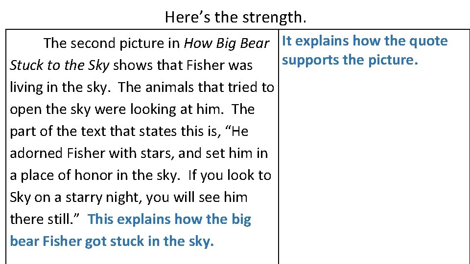 Here’s the strength. The second picture in How Big Bear It explains how the