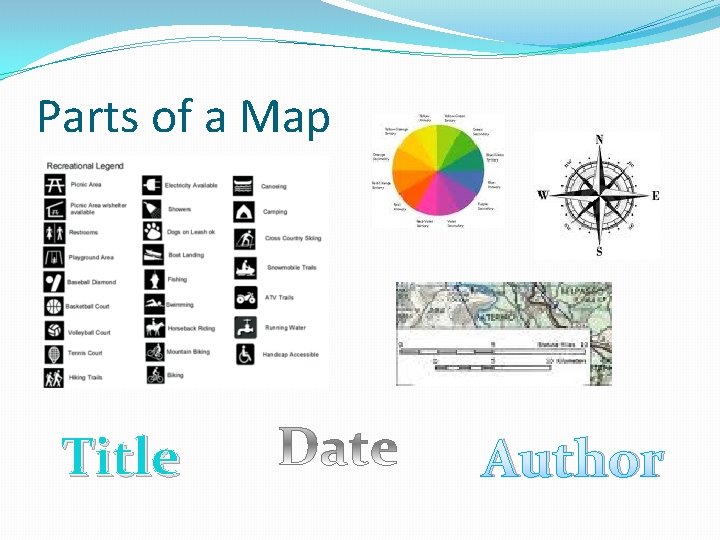 Parts of a Map Title Author 