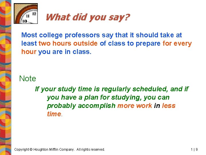 What did you say? Most college professors say that it should take at least