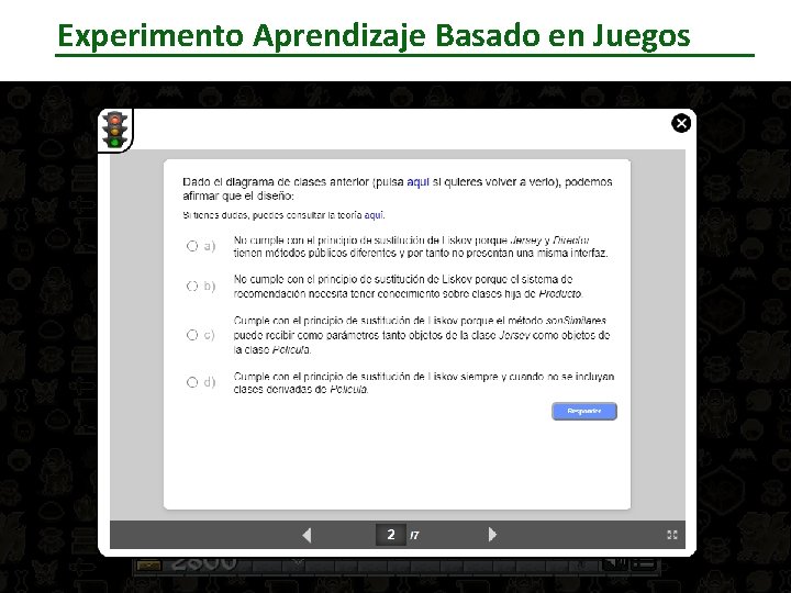 Experimento Aprendizaje Basado en Juegos Experimento Aprendizaje Basado en Juegos