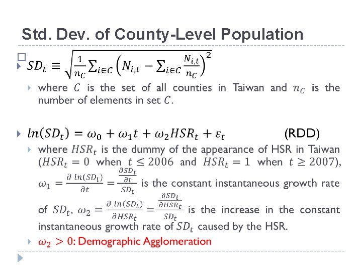 Std. Dev. of County-Level Population � 
