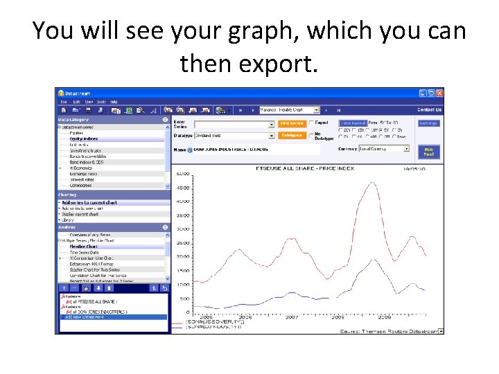 You will see your graph, which you can then export. 