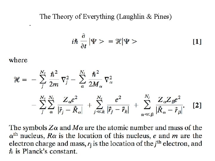 The Theory of Everything (Laughlin & Pines) 