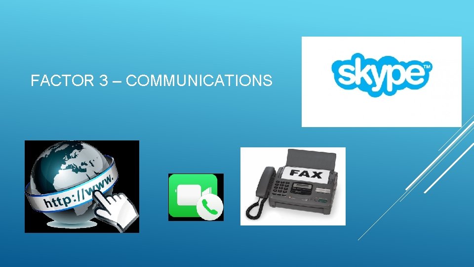 FACTOR 3 – COMMUNICATIONS 