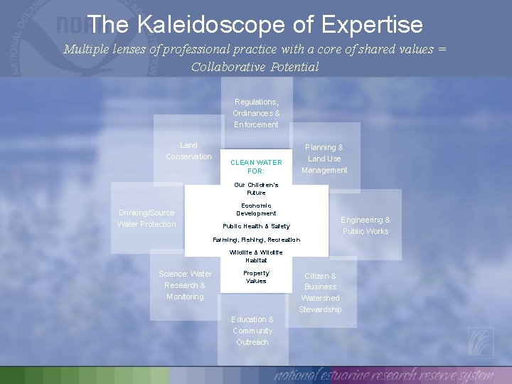 The Kaleidoscope of Expertise Multiple lenses of professional practice with a core of shared