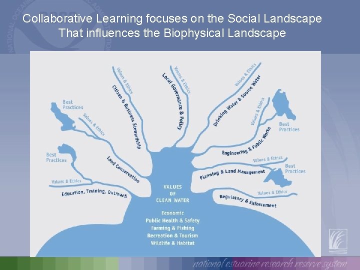 Collaborative Learning focuses on the Social Landscape That influences the Biophysical Landscape 
