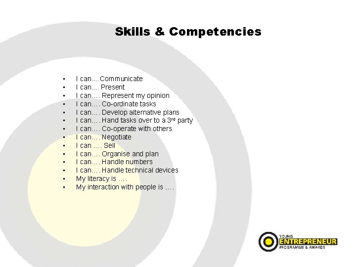 Skills & Competencies • • • • I can. …Communicate I can. . Present