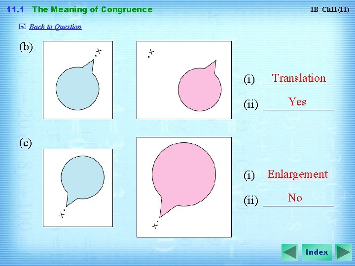 11. 1 The Meaning of Congruence 1 B_Ch 11(11) + Back to Question (b)