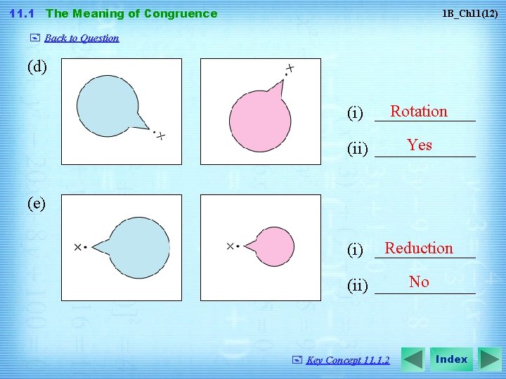 11. 1 The Meaning of Congruence 1 B_Ch 11(12) + Back to Question (d)