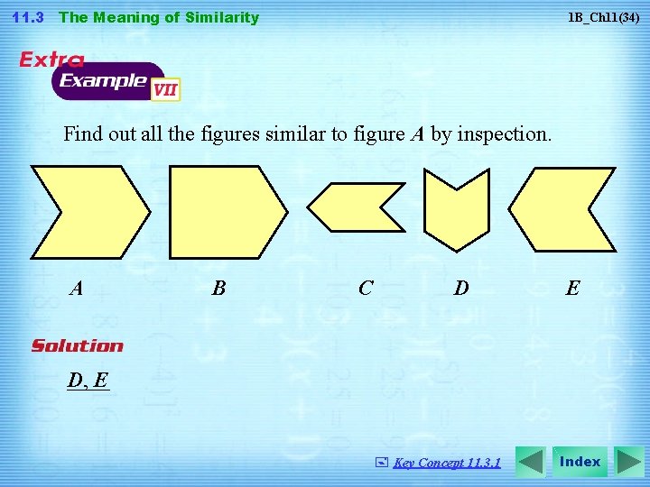 11. 3 The Meaning of Similarity 1 B_Ch 11(34) Find out all the figures