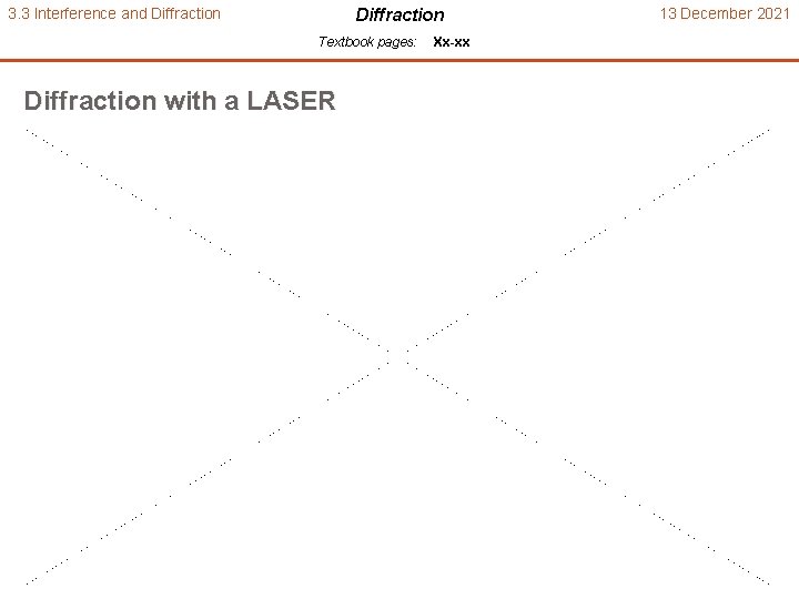 3. 3 Interference and Diffraction Textbook pages: 13 December 2021 Xx-xx Diffraction with a