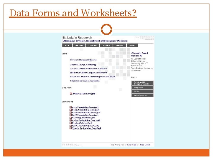 Data Forms and Worksheets? 