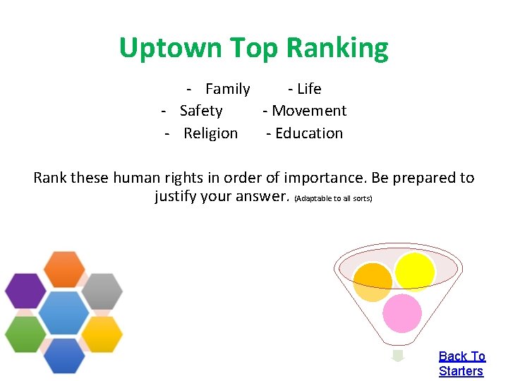 Uptown Top Ranking - Family - Life - Safety - Movement - Religion -