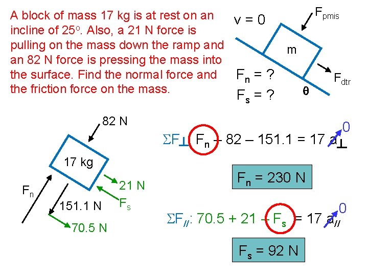 Fpmis A block of mass 17 kg is at rest on an v=0 o